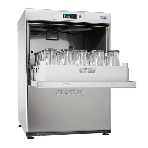 Classeq G500DUOWS Undercounter Glasswasher 500mm + Built in Water Softener