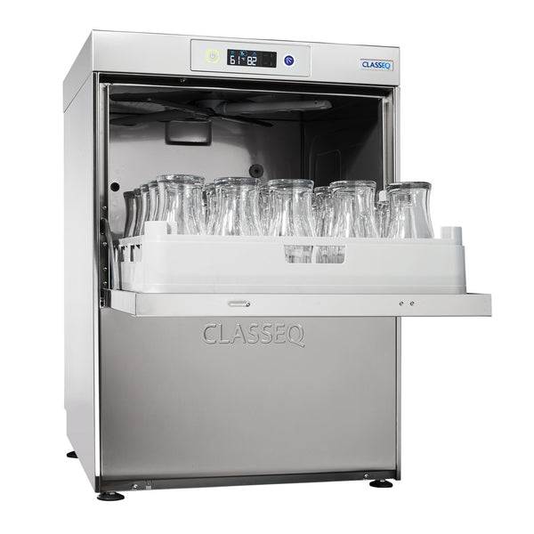 Classeq G500DUOWS Undercounter Glasswasher 500mm + Built in Water Softener