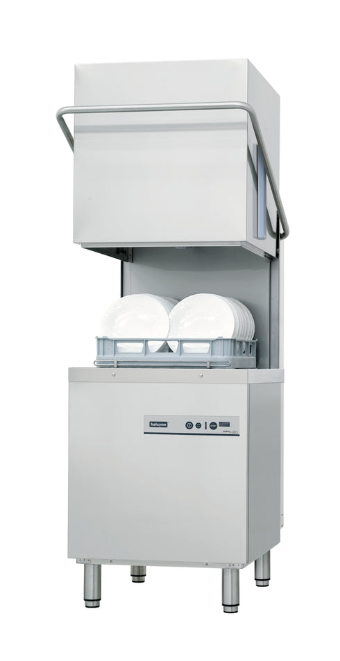 Halcyon Aimka AMH80 Passthrough Hood Type Glasswasher 500mm Basket
