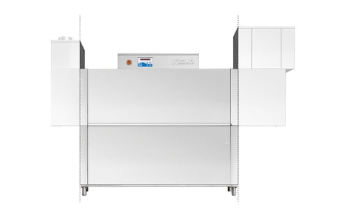 KROMO RK1640E Compact Rack Conveyor Dishwasher 86-100 Racks/h / 500 x 500 Basket