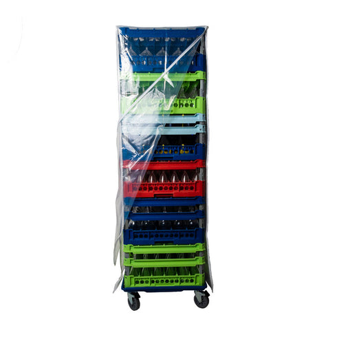 Commercial Warewasher Basket Trolley Plastic cover with two zips H 160cm (Trolley not Included)