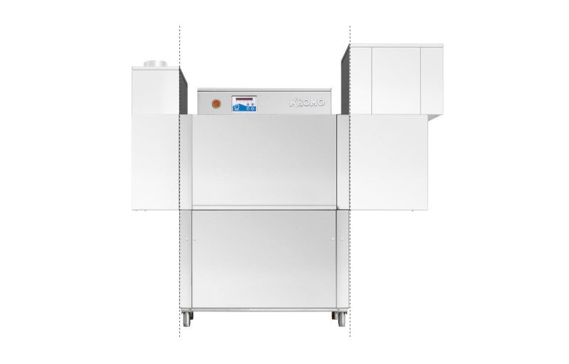 KROMO RK1010E Compact Rack Conveyor Dishwasher 66-100 Racks/h / 500 x ...